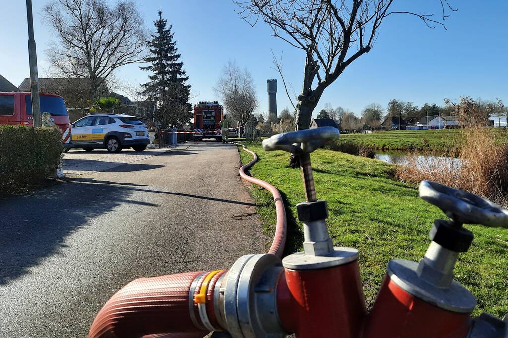Gasleiding geraakt bij graafwerkzaamheden