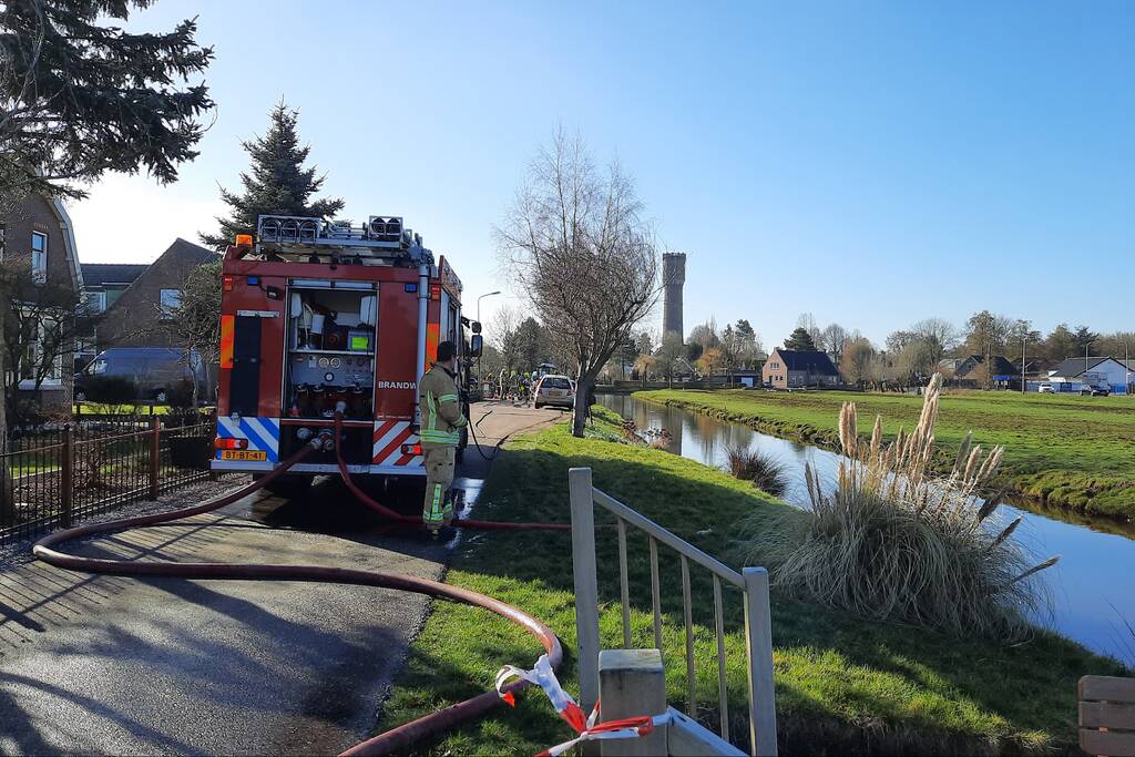 Gasleiding geraakt bij graafwerkzaamheden