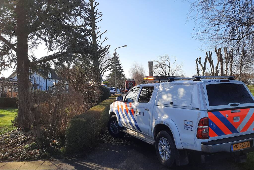 Gasleiding geraakt bij graafwerkzaamheden