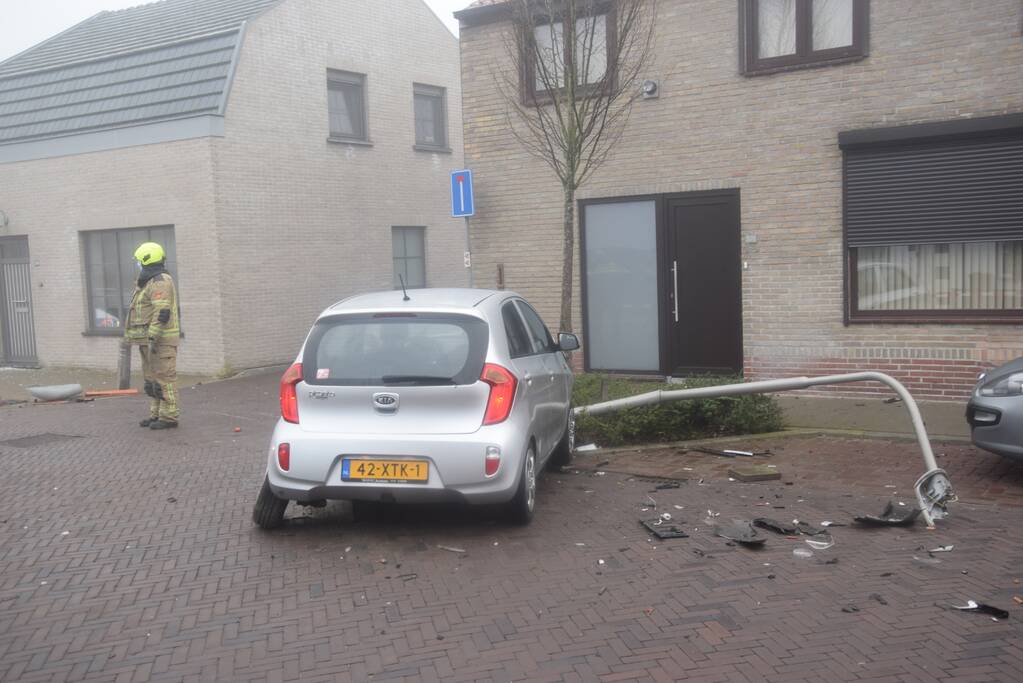 Automobilist richt ravage aan na botsing met lichtmast, bestuurder overleden