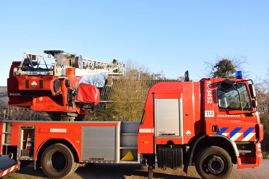 Bewoners blussen brand op dak