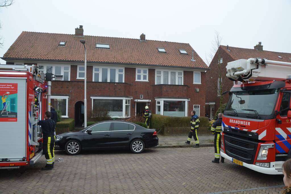 Brand achter woning