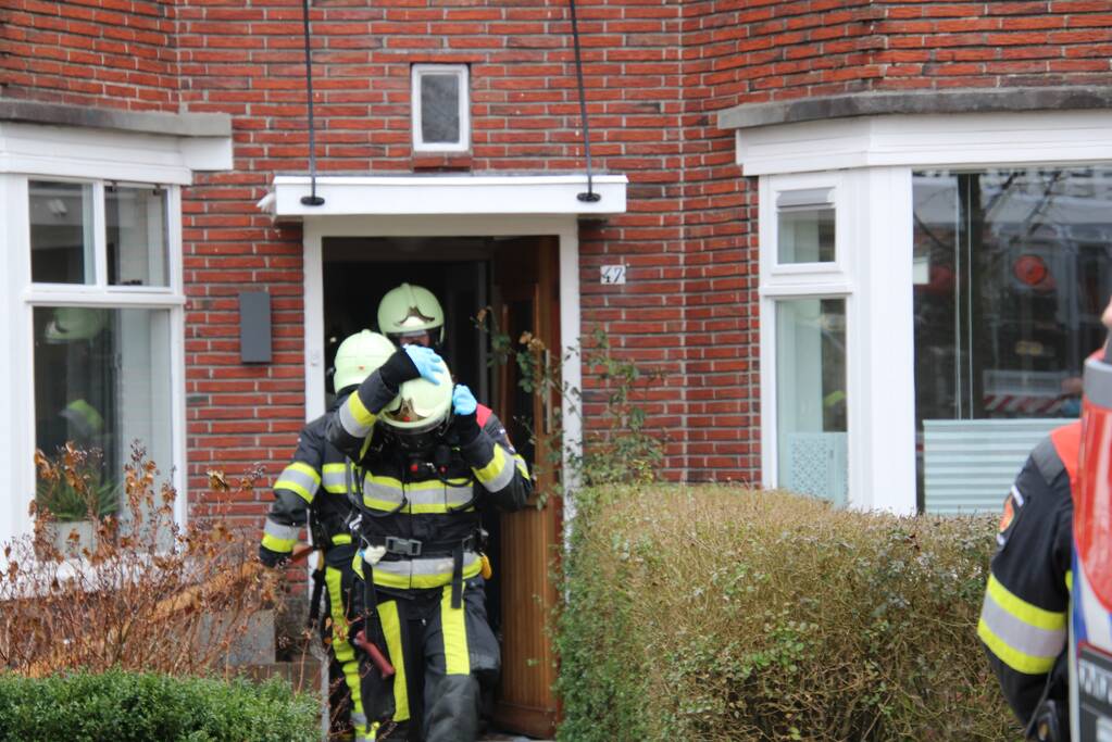 Brand achter woning