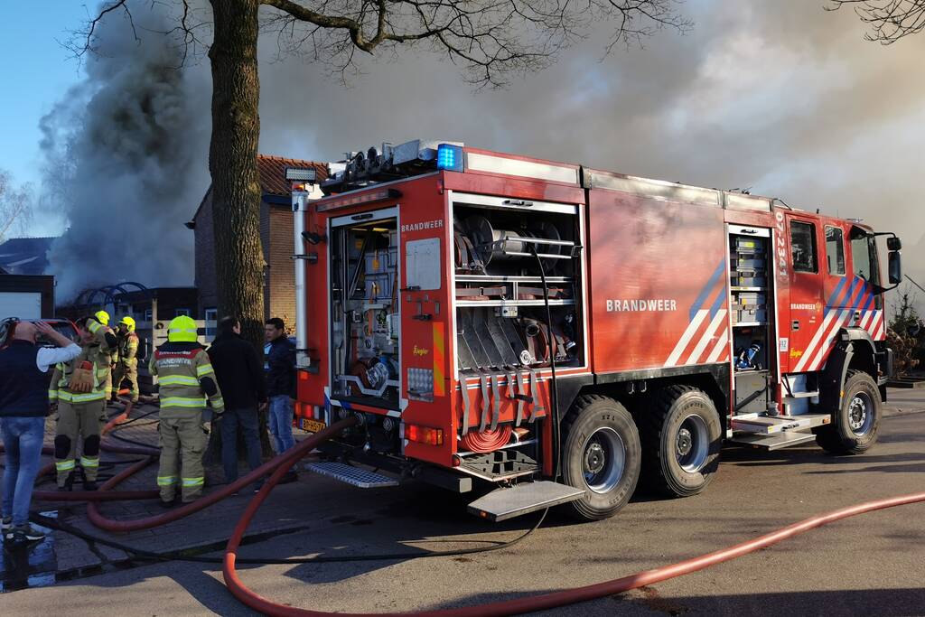Veel rook bij brand in schuur
