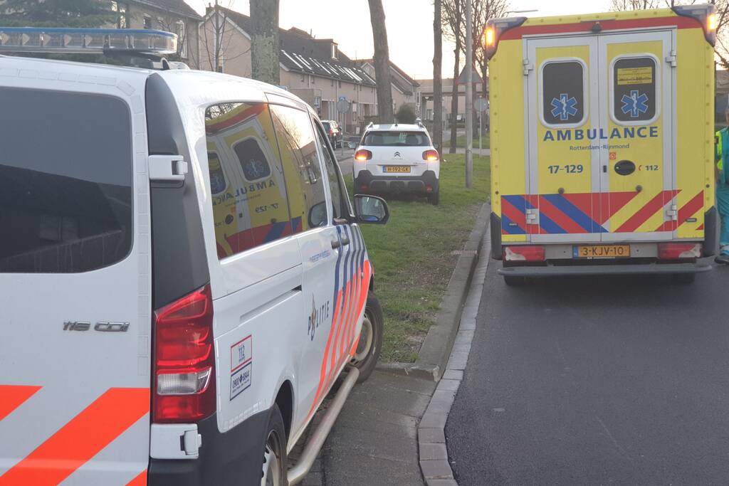 Personenauto komt tot stilstand tegen boom