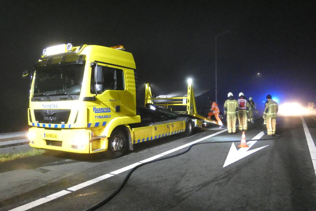 Auto volledig uitgebrand