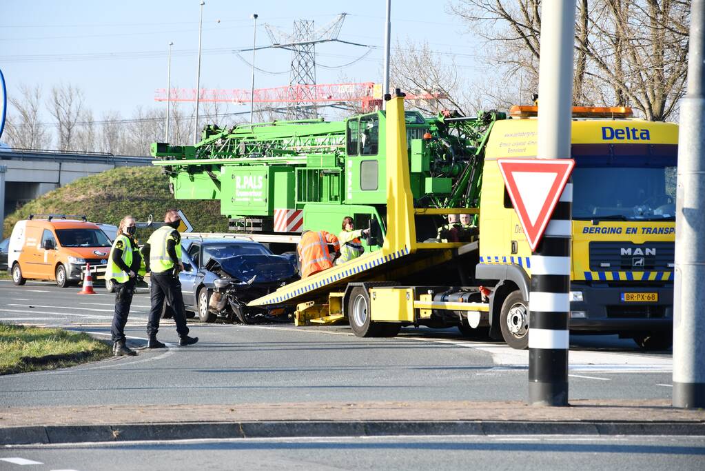 Veel schade na kop-staart aanrijding
