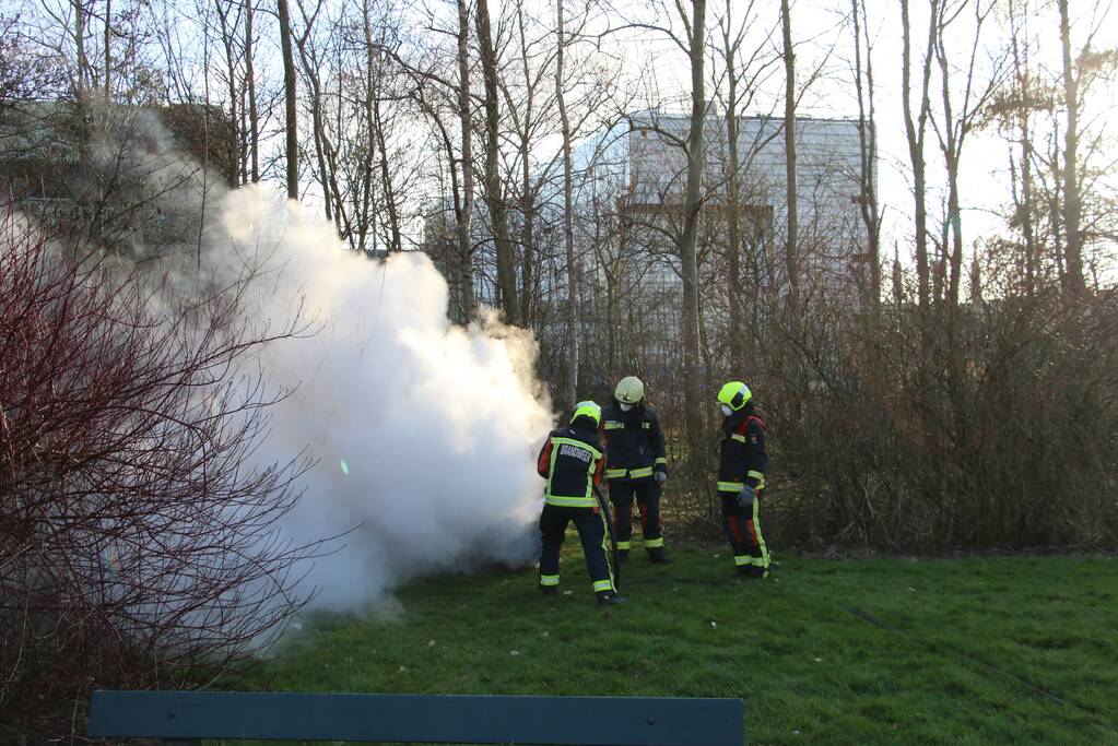 Brand in container snel geblust