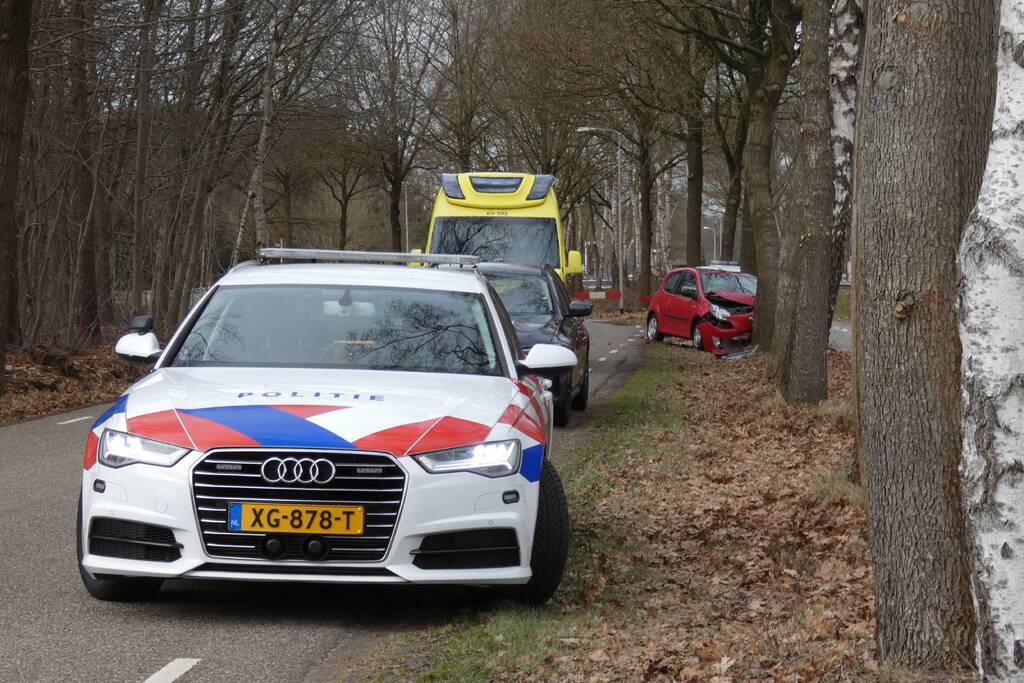 Persoon gewond bij botsing tegen boom