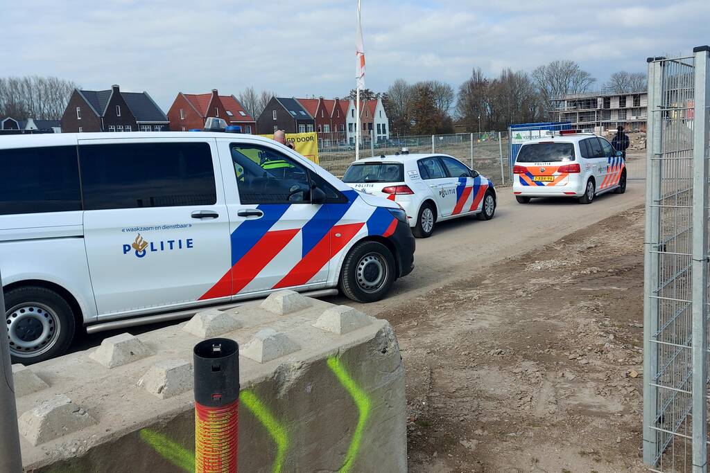 Zoekactie naar verdachte personen op bouwterrein