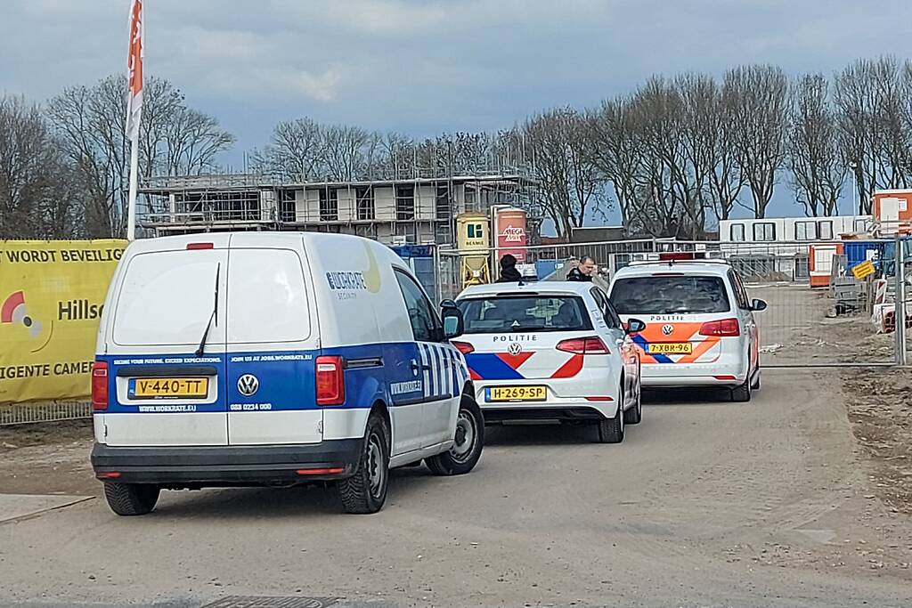 Zoekactie naar verdachte personen op bouwterrein