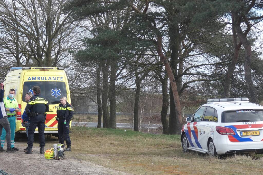 Gewonde na valpartij met motor op crossterrein