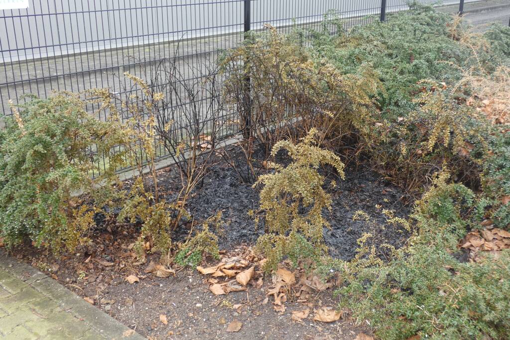 Buitenbrand door medewerkers bedrijf geblust