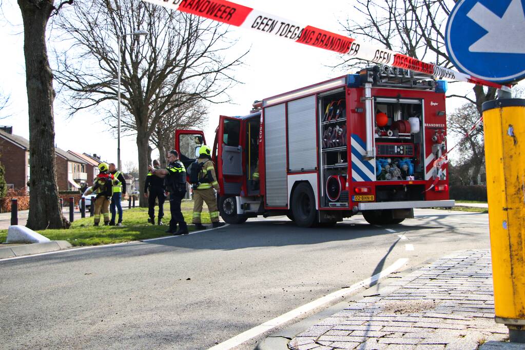 Gasleiding geraakt bij werkzaamheden
