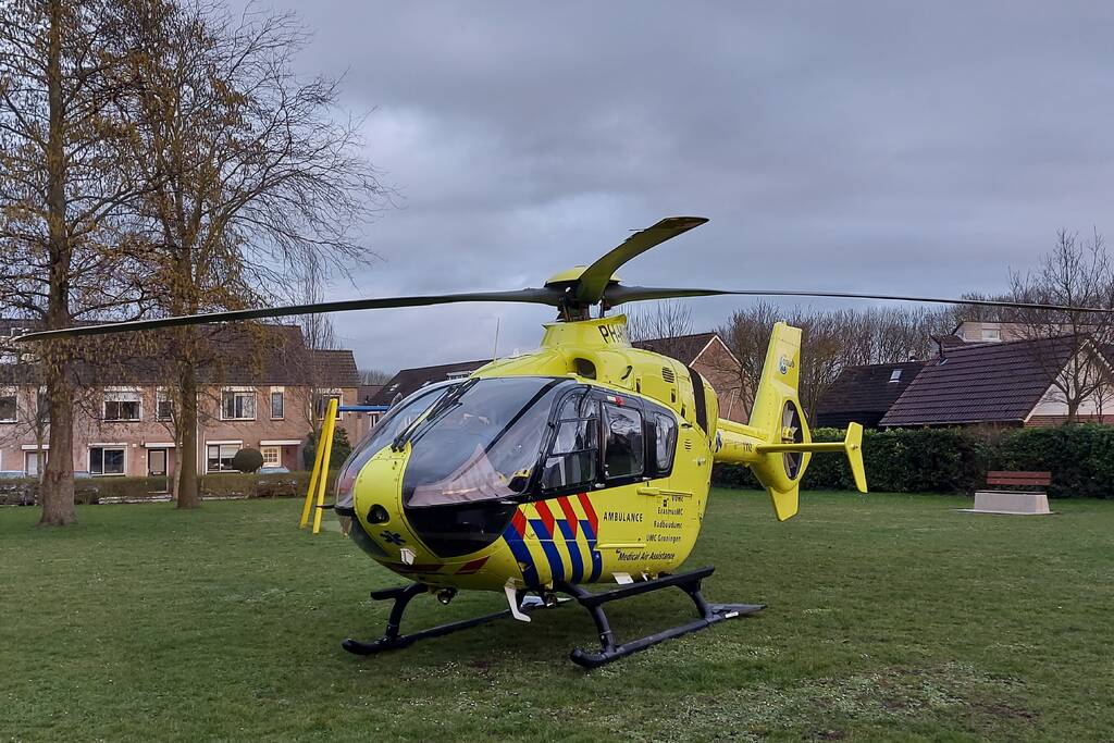 Traumahelikopter landt voor incident met jong kindje