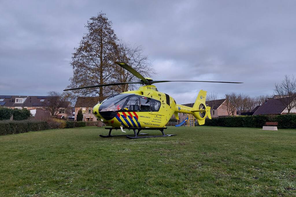 Traumahelikopter landt voor incident met jong kindje