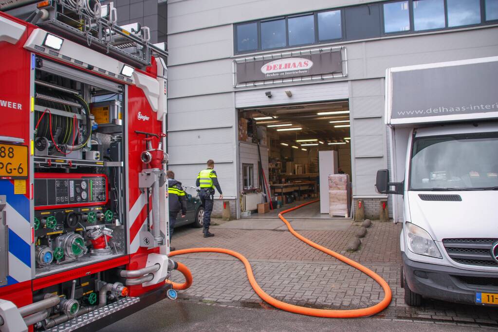 Brand in afzuiginstallatie bij Delhaas Interieurbouw