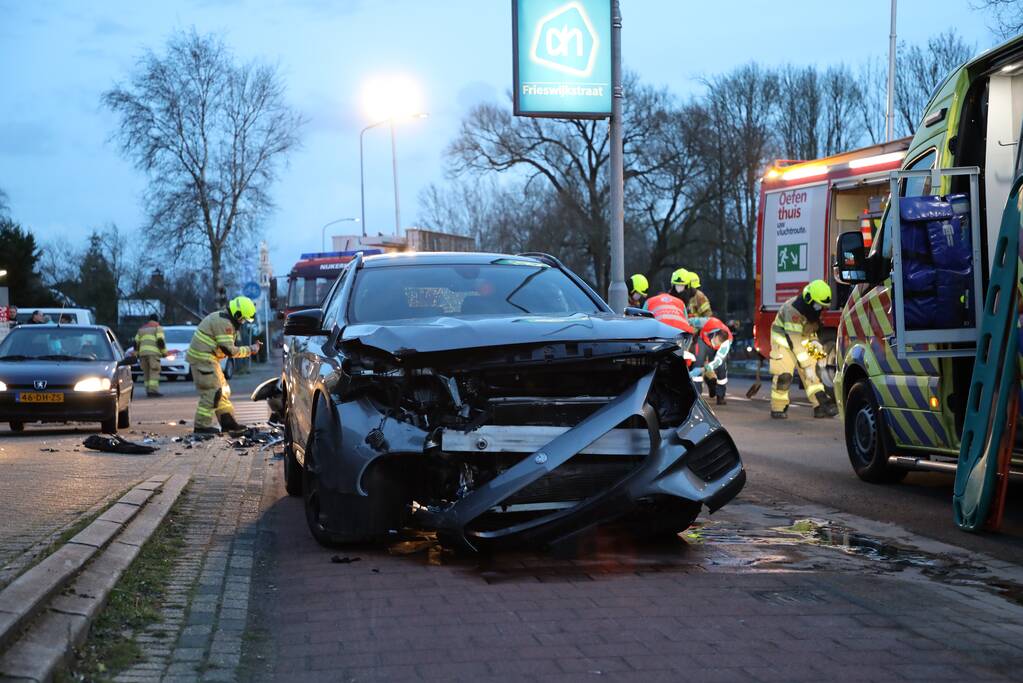 Gewonden bij frontale botsing