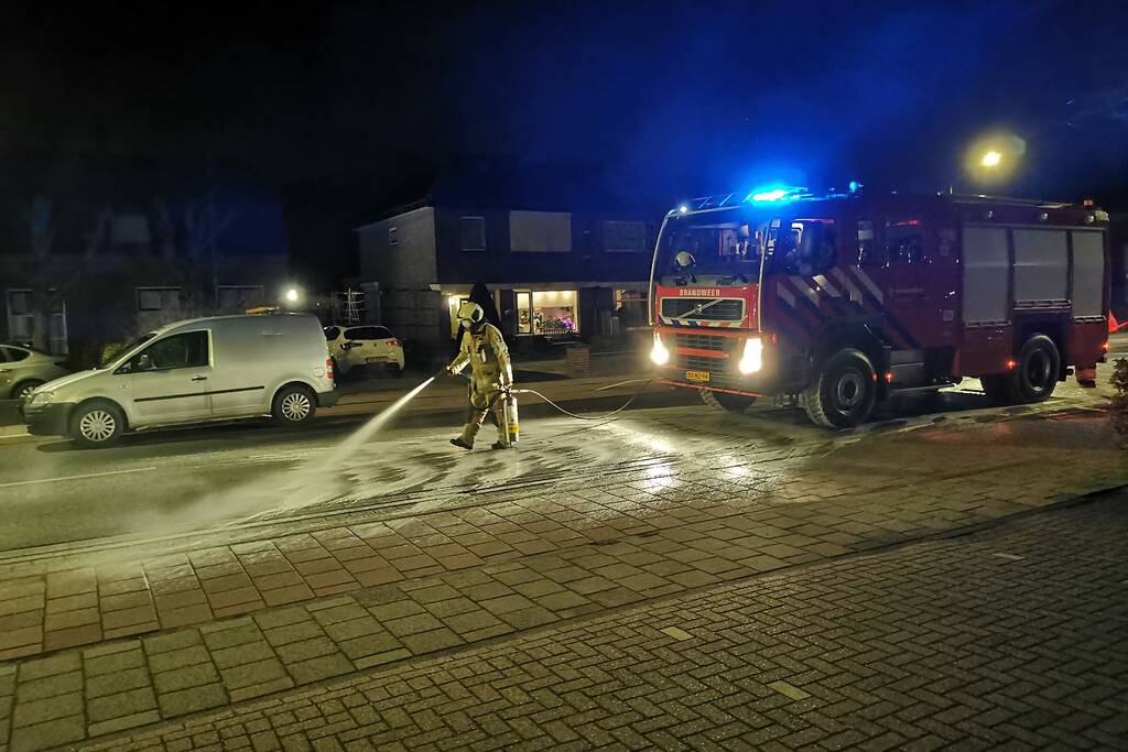 Vrachtwagen veroorzaakt oliespoor