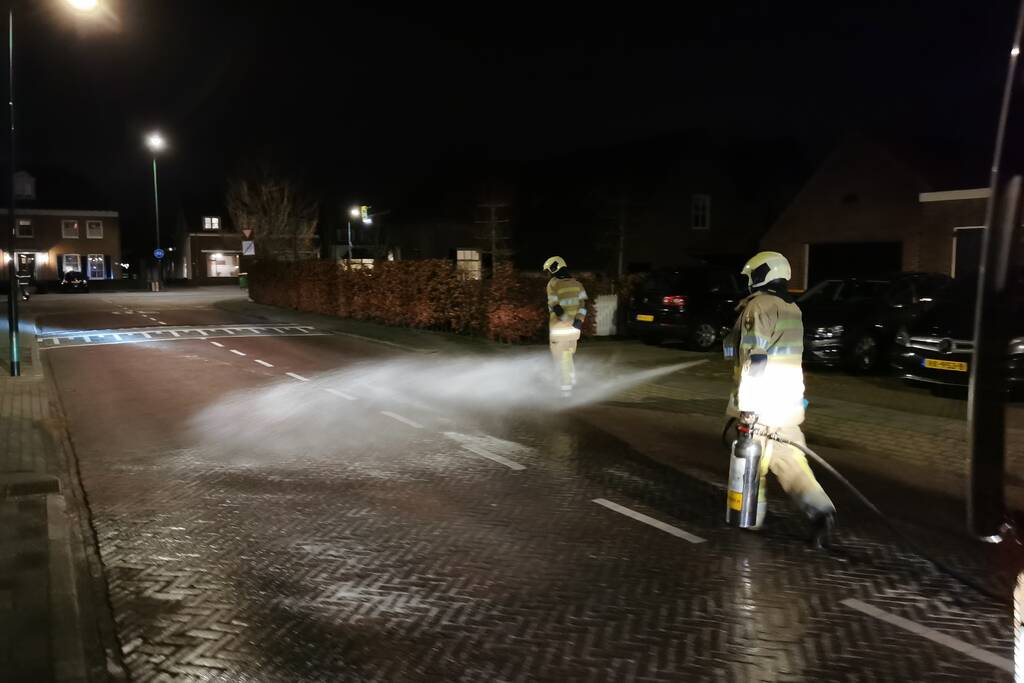 Vrachtwagen veroorzaakt oliespoor