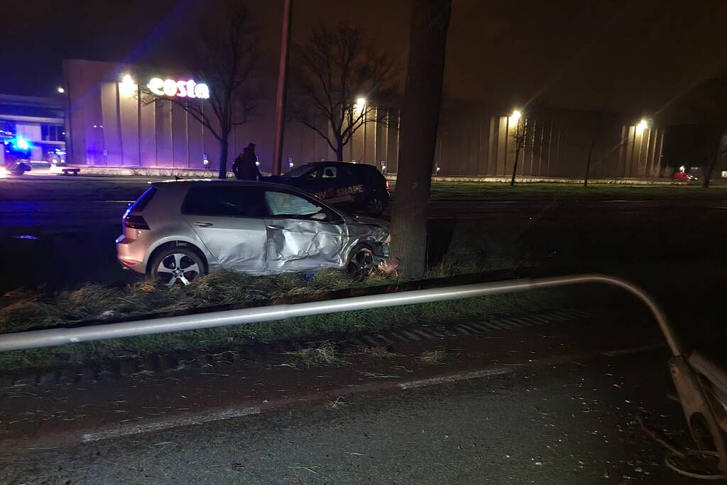 Bestuurder aangehouden na crash tegen boom