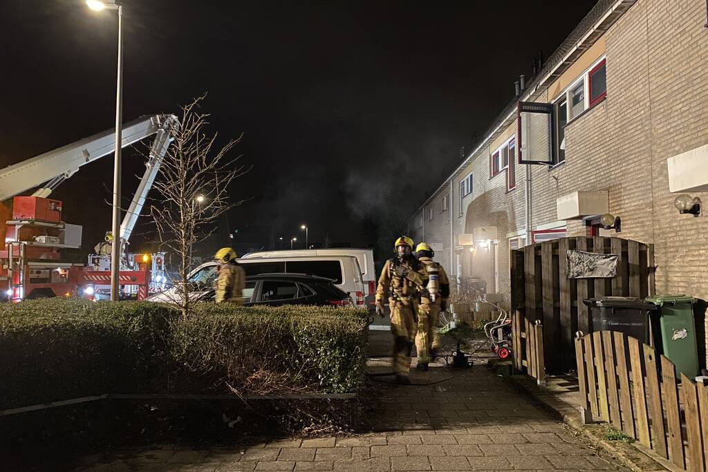 Forse rookontwikkeling bij woningbrand