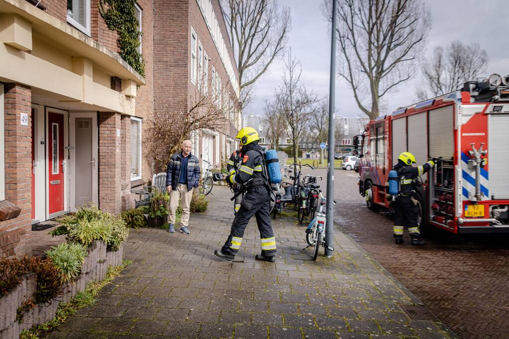 Brand in meterkast van woning