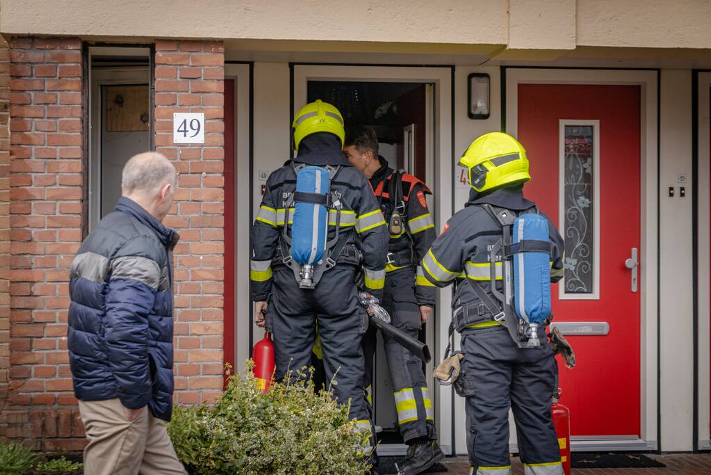 Brand in meterkast van woning