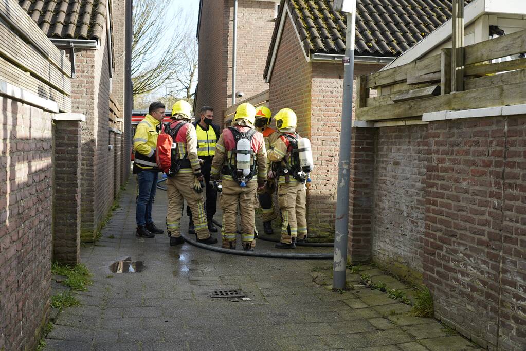 Hevige brand in schuur
