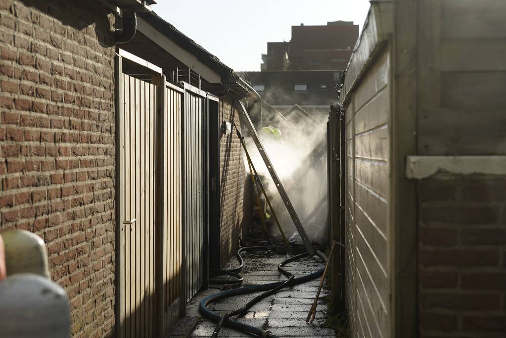 Hevige brand in schuur