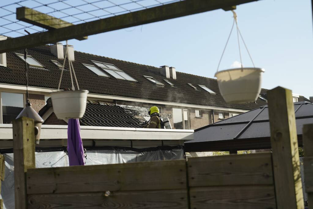 Hevige brand in schuur