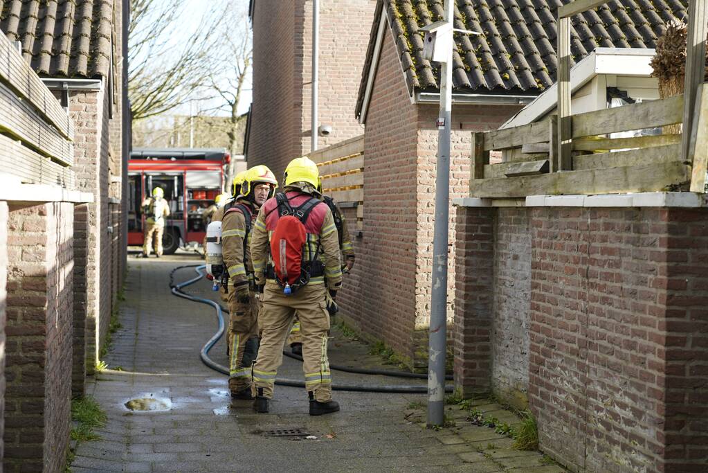 Hevige brand in schuur