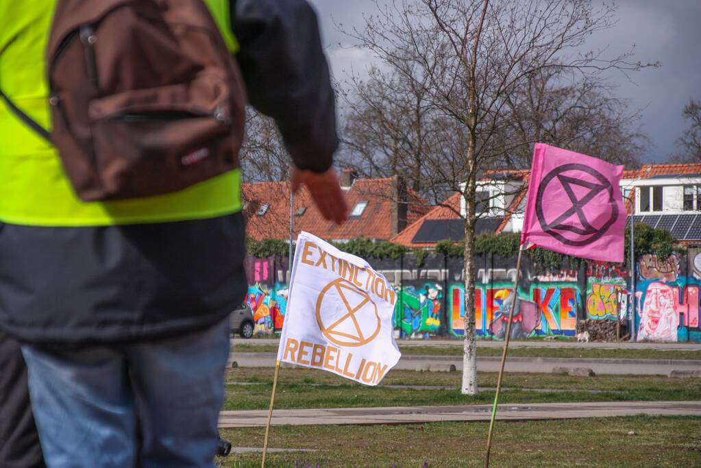 Klimaatdemonstratie bij Wagenwerkplaats