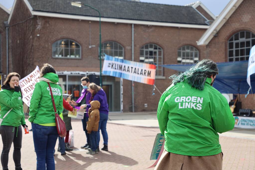 Klimaatdemonstratie bij Wagenwerkplaats