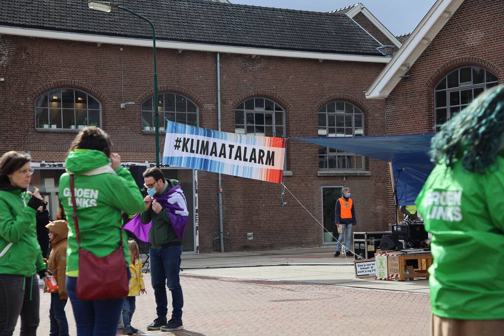 Klimaatdemonstratie bij Wagenwerkplaats