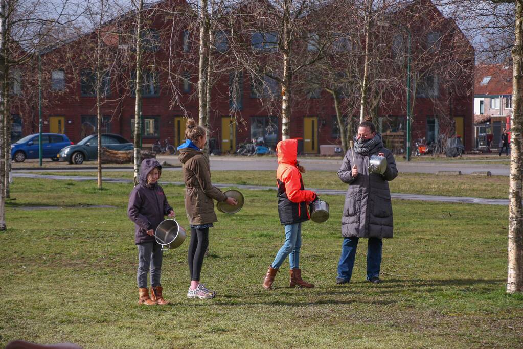 Klimaatdemonstratie bij Wagenwerkplaats