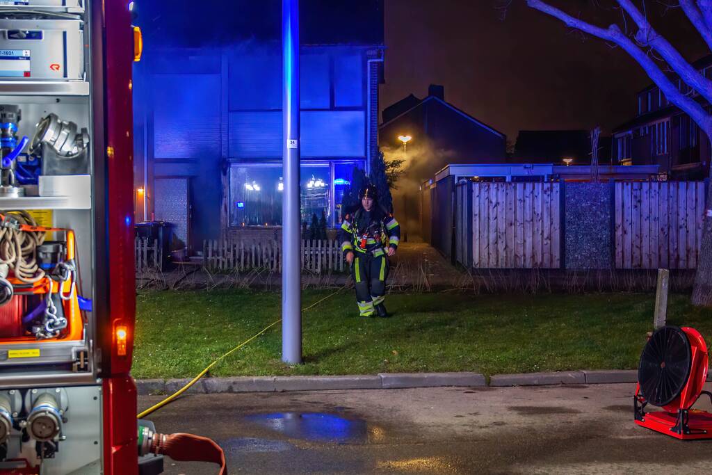 Brand in keuken van woning