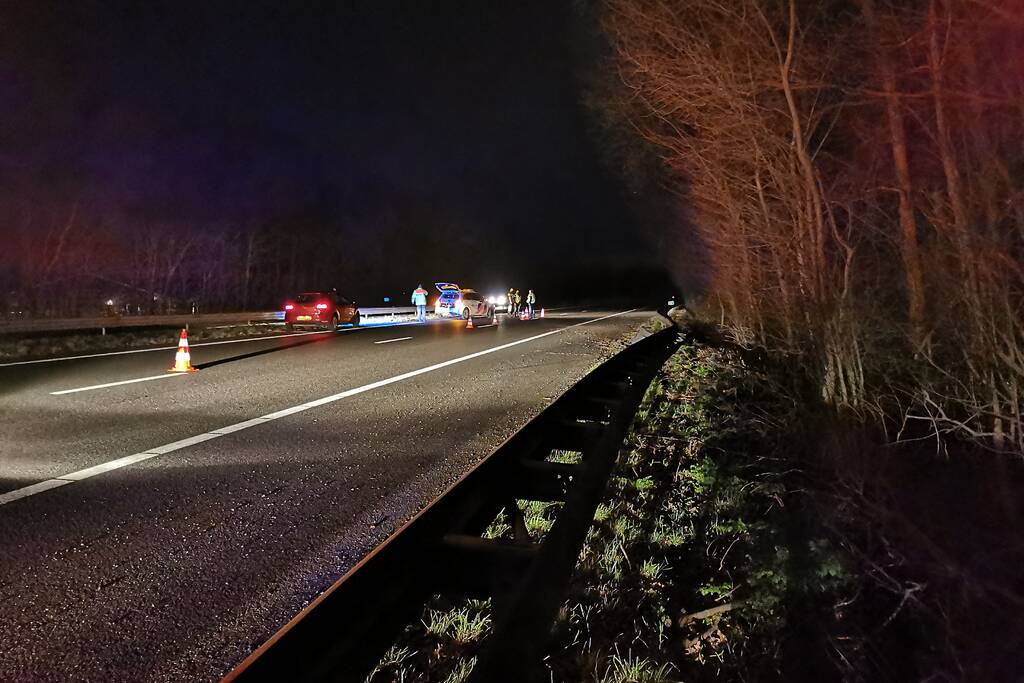 Schade na ongeval op snelweg