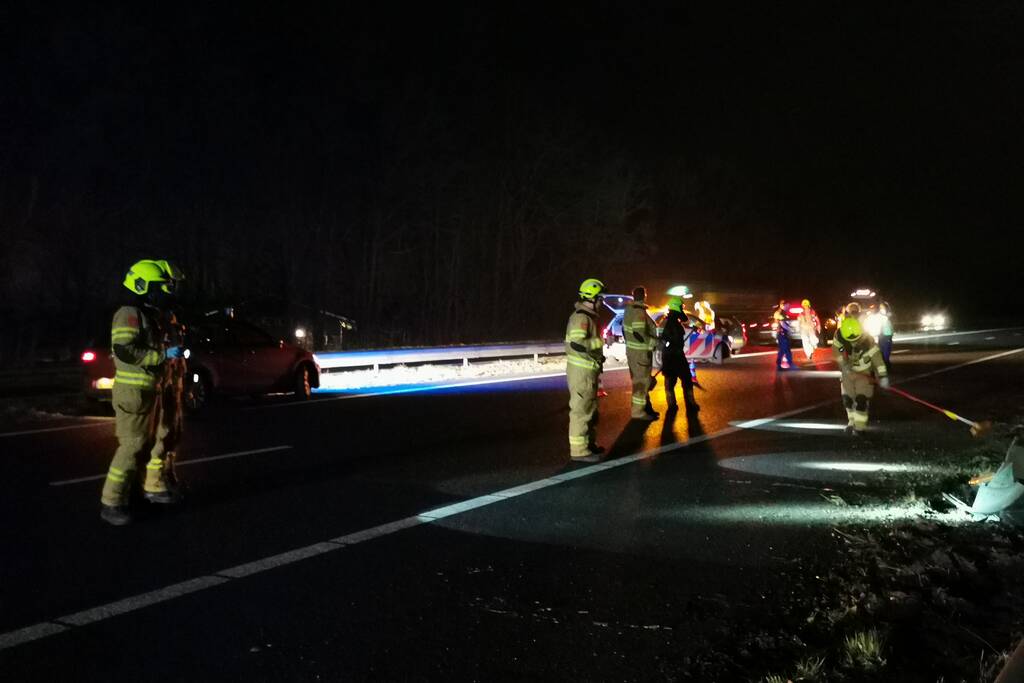 Schade na ongeval op snelweg
