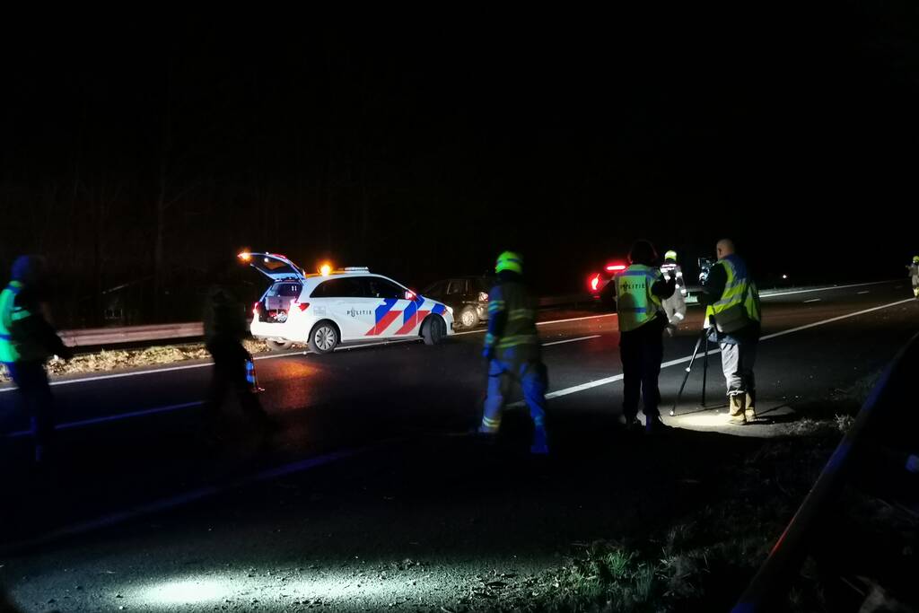 Schade na ongeval op snelweg