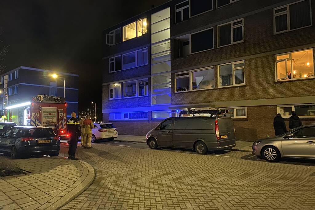 Brand op vierde etage van flatgebouw