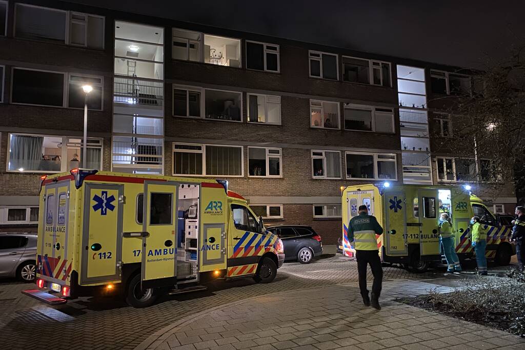 Brand op vierde etage van flatgebouw