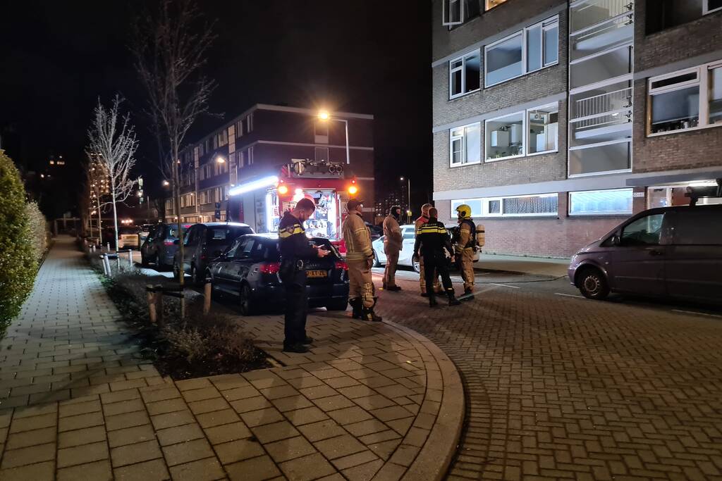 Brand op vierde etage van flatgebouw