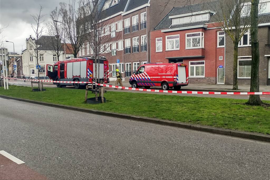 Straat afgesloten na gaslek