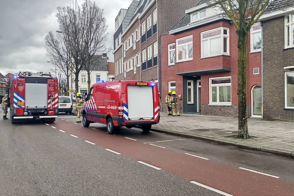 Straat afgesloten na gaslek