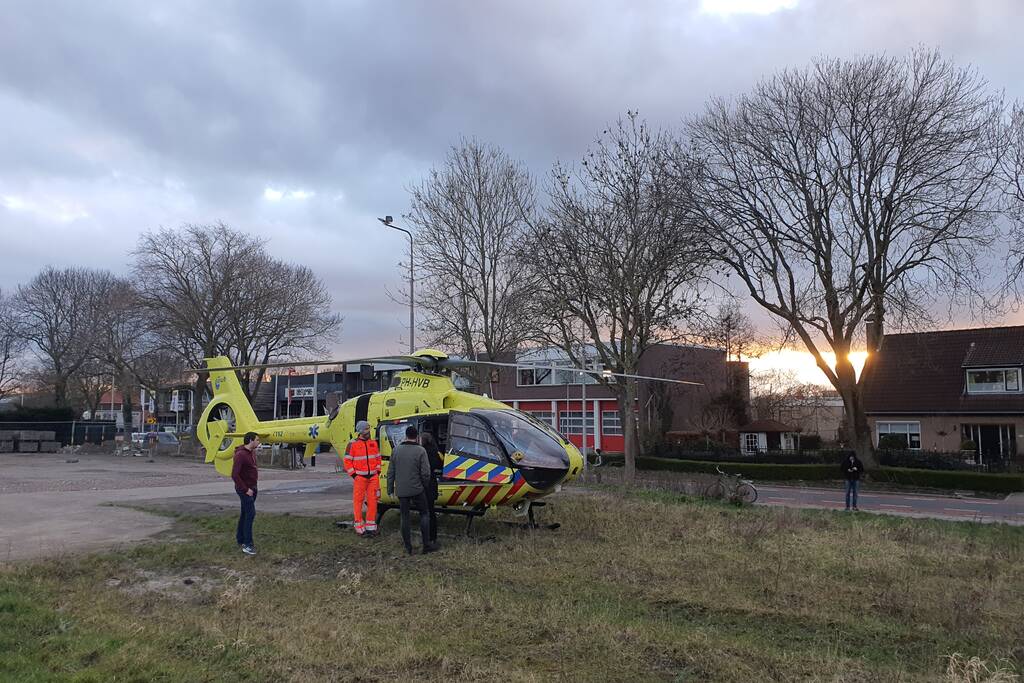 Traumahelikopter landt voor eenzijdig ongeval