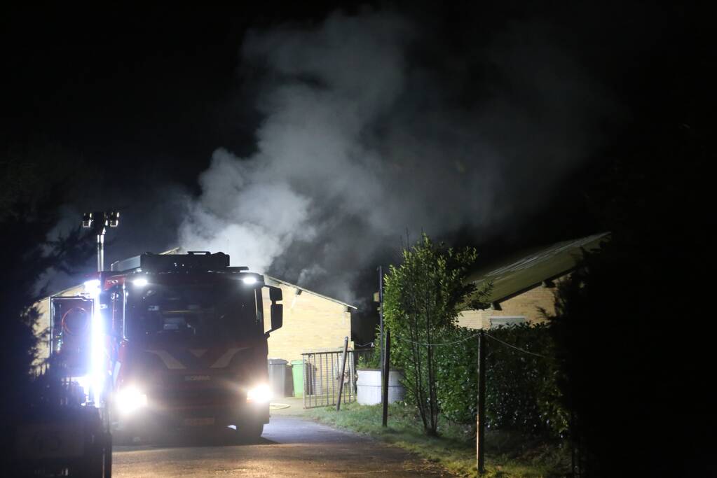 Veel rook bij brand in loods