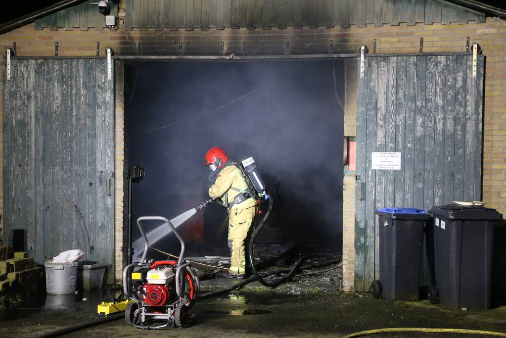 Veel rook bij brand in loods