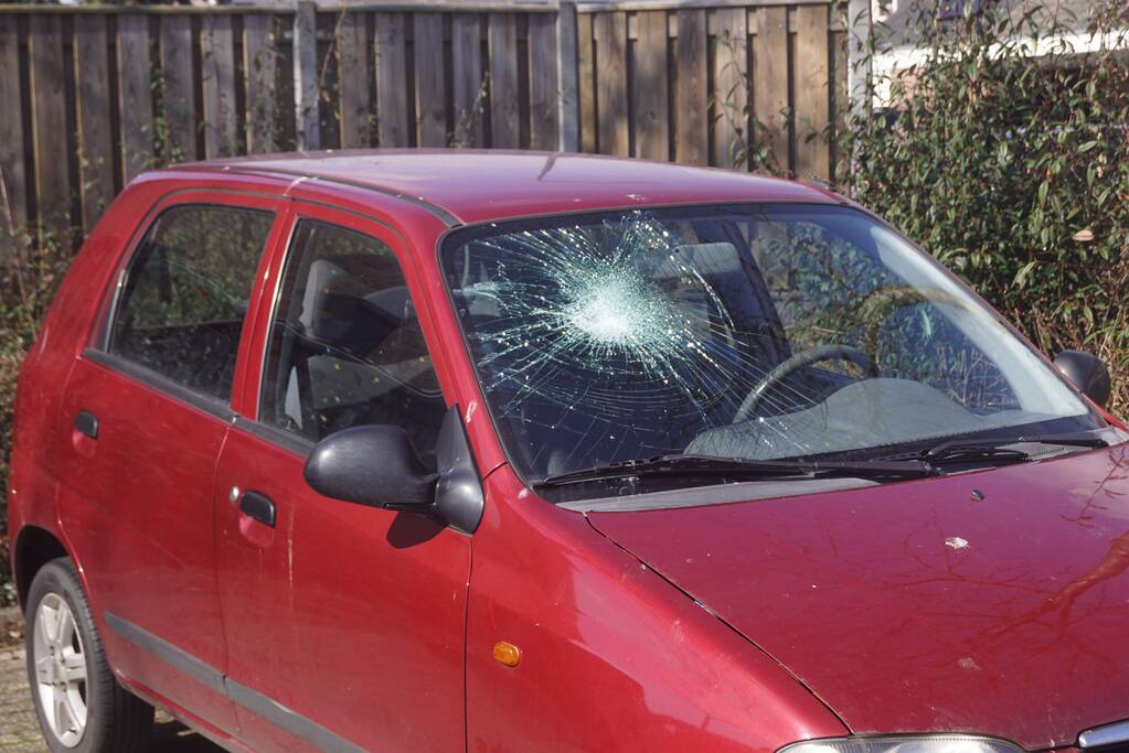 Auto's vernield op parkeerplaats