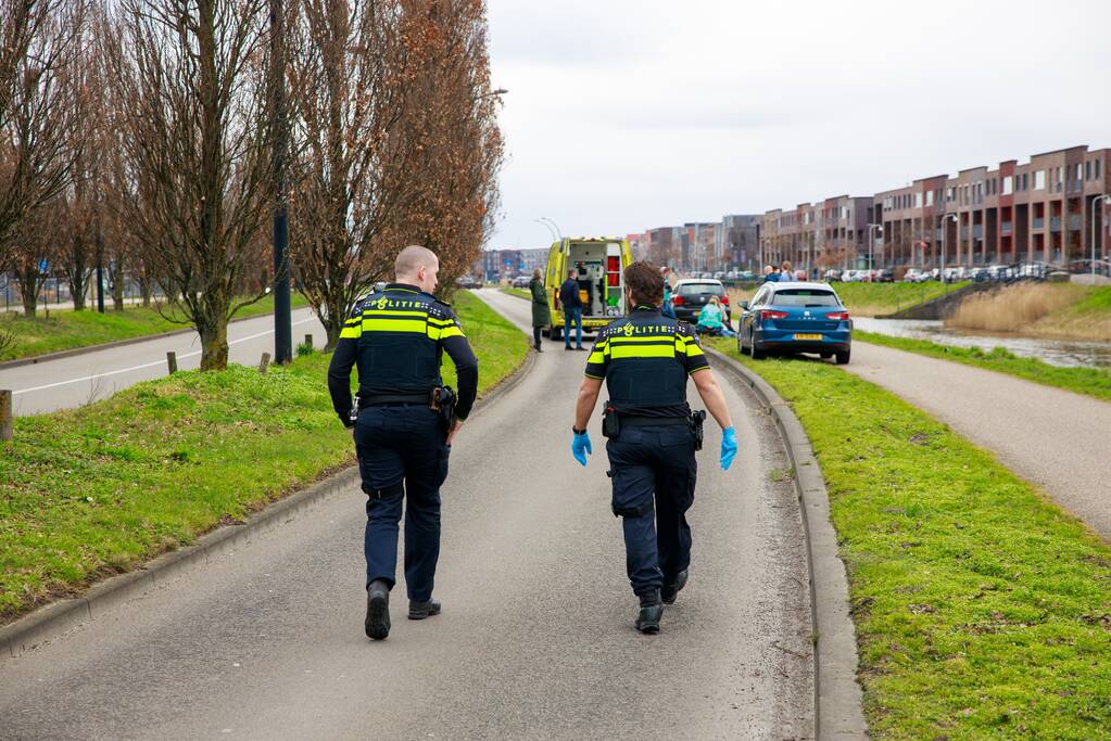 Man gaat met Harley Davidson onderuit